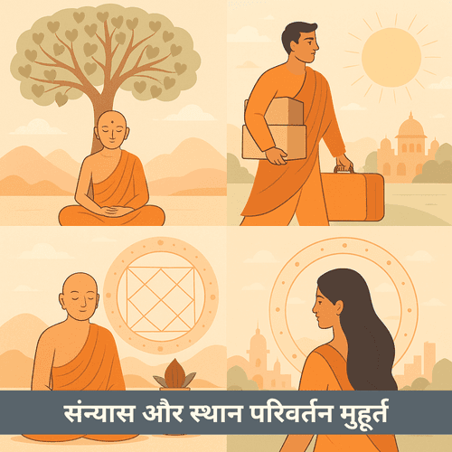 संन्यास और स्थान परिवर्तन मुहूर्त: जीवन के महत्वपूर्ण मोड़