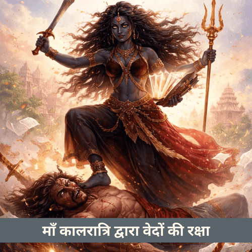 माँ कालरात्रि द्वारा वेदों की रक्षा और असुरों का अंत