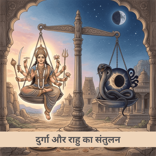 दुर्गा और राहु का संतुलन
