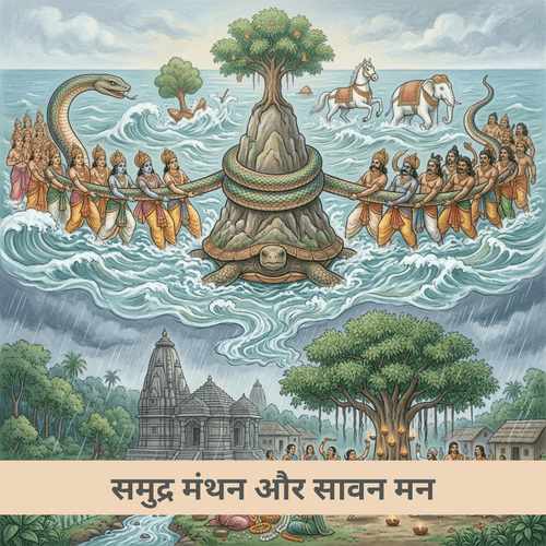समुद्र मंथन और सावन मन