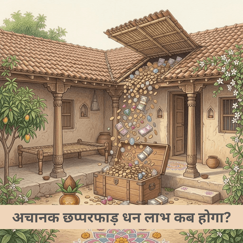 अचानक छप्परफाड़ धन लाभ कब होगा?
