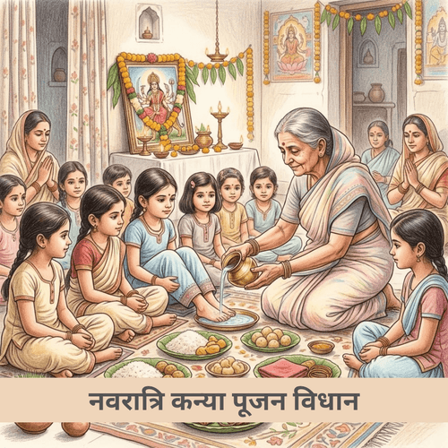 नवरात्रि कन्या पूजन विधान