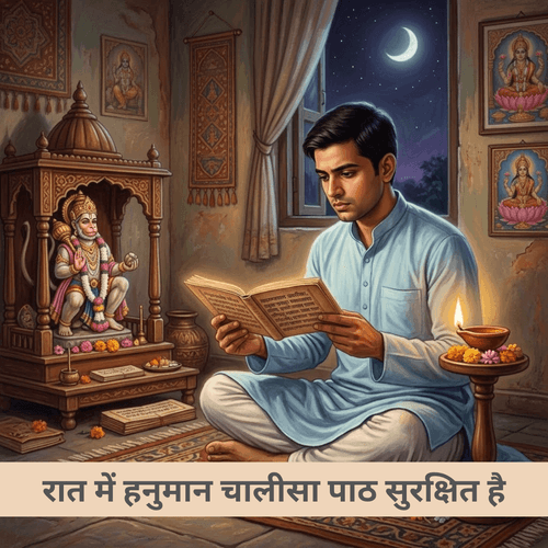 रात में हनुमान चालीसा पाठ सुरक्षित है