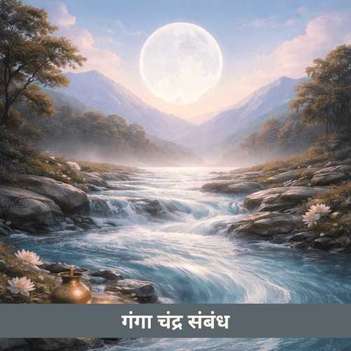गंगा और चंद्रमा का संबंध: शीतलता, मन और चेतना का अदृश्य संवाद