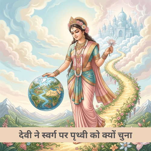 देवी ने स्वर्ग पर पृथ्वी को क्यों चुना