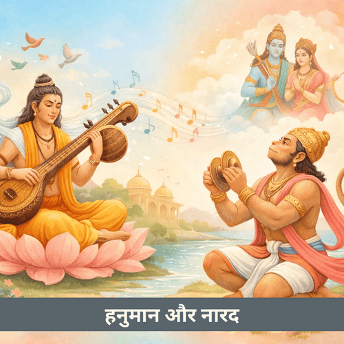 हनुमान और नारद का संगीत प्रतियोगिता: जब भक्ति कला से भी आगे निकल गई
