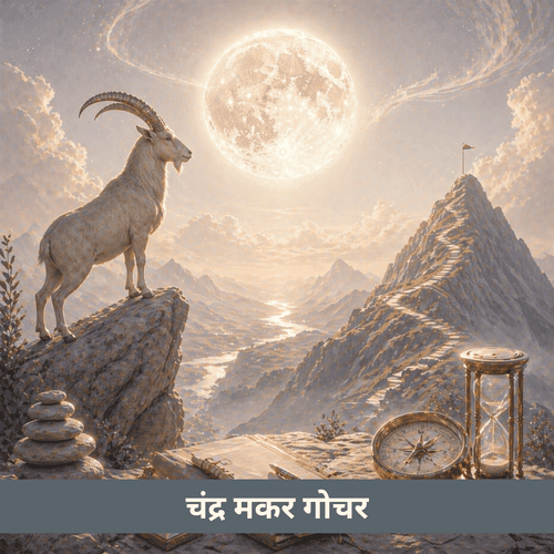 मकर राशि में चंद्र गोचर: अनुशासन, जिम्मेदारी और संरचना