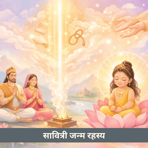 सावित्री का दिव्य जन्म: तप, मंत्र और संकल्प से उत्पन्न चेतना