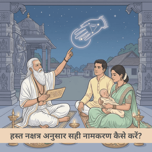 हस्त नक्षत्र अनुसार सही नामकरण कैसे करें?