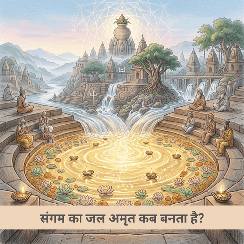 संगम का जल अमृत कब बनता है?