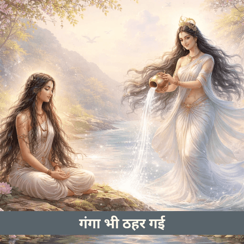 महागौरी से मिलते समय गंगा का विराम: शुद्धि का अद्भुत क्षण