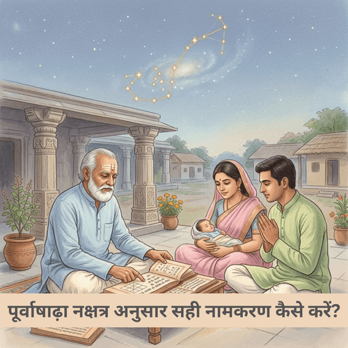 पूर्वाषाढ़ा नक्षत्र अनुसार सही नामकरण कैसे करें?