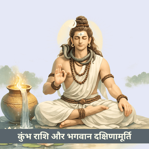 कुंभ राशि और भगवान दक्षिणामूर्ति: मौन ज्ञान, अमृत घड़ा और मानवता की सेवा