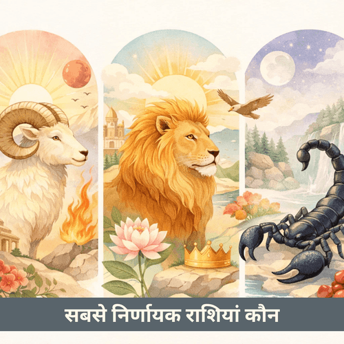 वैदिक ज्योतिष में सबसे निर्णायक राशियां: मेष, सिंह और वृश्चिक का गहन विश्लेषण
