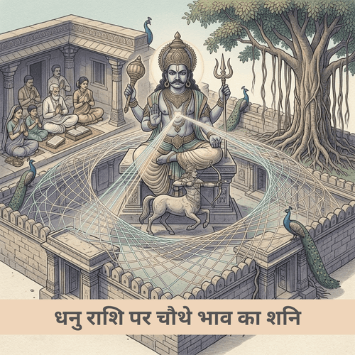 धनु राशि पर चौथे भाव का शनि