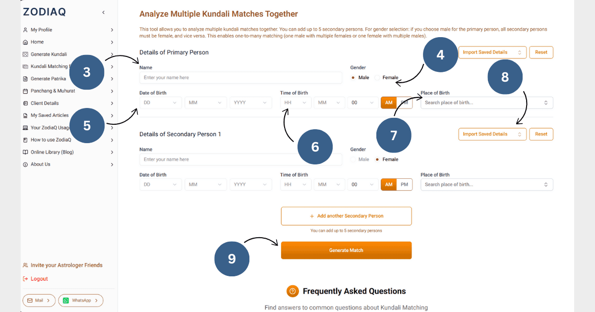 Desktop web view of points 3 to 9 on Homepage
