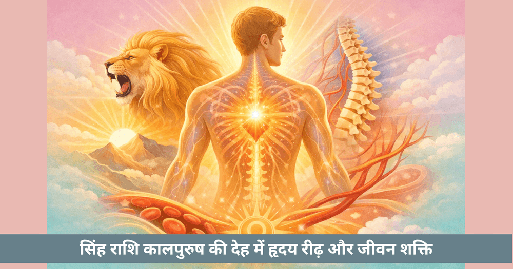 कालपुरुष में सिंह – हृदय, रीढ़ और जीवन ऊर्जा
