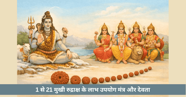 1 से 21 मुखी रुद्राक्ष लाभ और महत्व