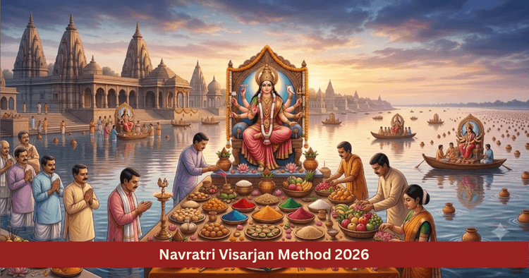 Navratri Visarjan Method 2026 for Kalash and Idol