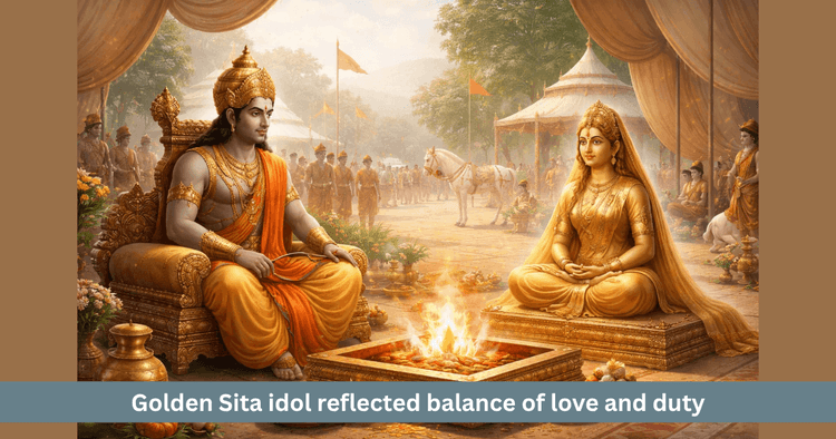 Golden Sita Statue in Ashvamedha Yajna