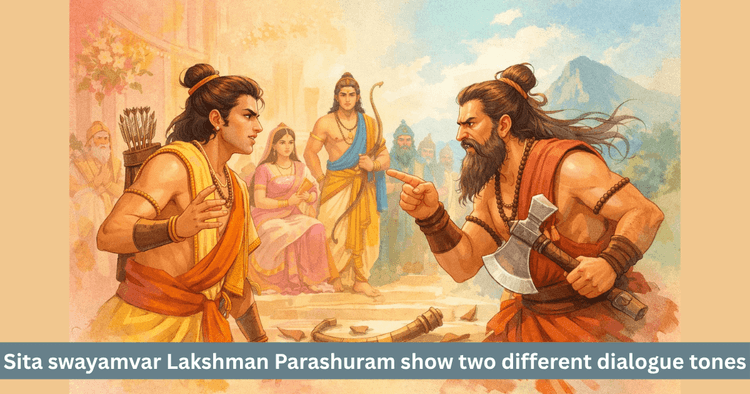 Sita Swayamvara: Lakshmana and Parashurama Dialogue Contrast