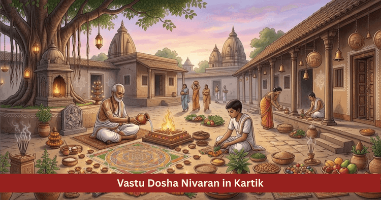 Kartik Vastu Dosha Nivaran Lamp Rangoli Vidhi