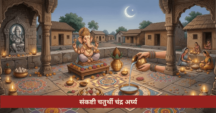 संकष्टी चतुर्थी चंद्र अर्घ्य विधि