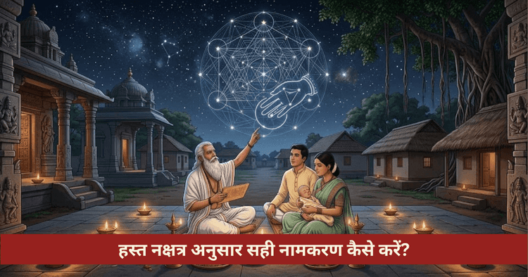 हस्त नक्षत्र नामकरण विधि और नामाक्षर नियम