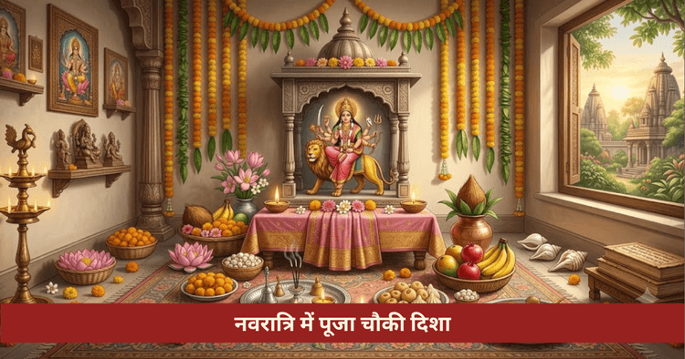 नवरात्रि पूजा चौकी दिशा वास्तु नियम