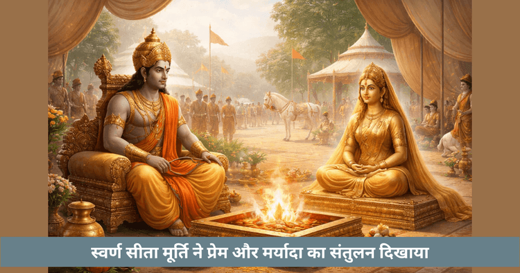 अश्वमेध यज्ञ में सीता की स्वर्ण प्रतिमा
