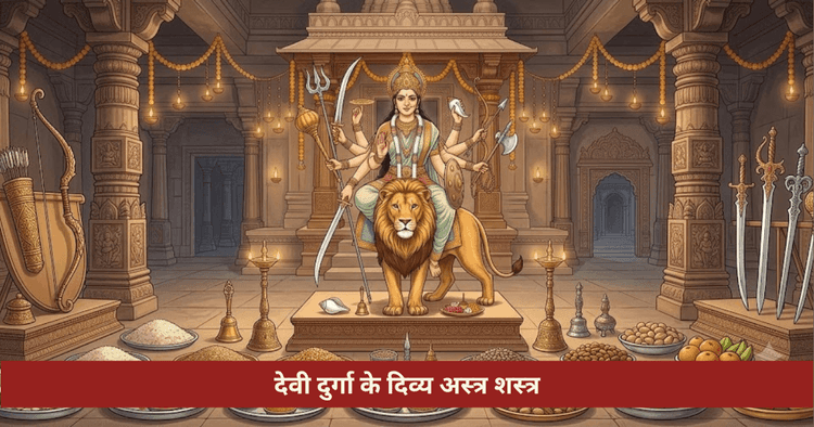 माँ दुर्गा के अस्त्र शस्त्र: किसने कौन सा हथियार दिया