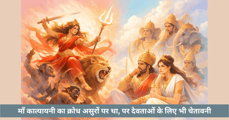 माँ कात्यायनी का क्रोध: असुरों और देवताओं के लिए संदेश
