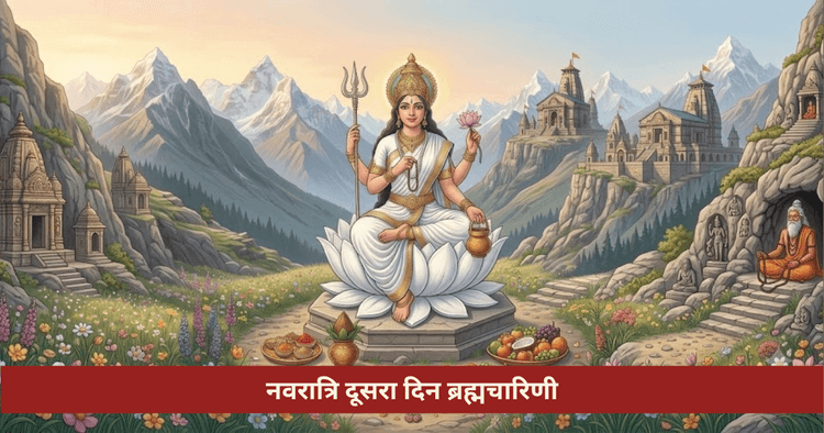 नवरात्रि दूसरा दिन ब्रह्मचारिणी पूजा