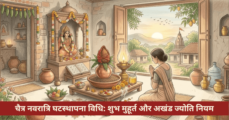 चैत्र नवरात्रि घटस्थापना: मुहूर्त, पूजा विधि और अखंड ज्योति