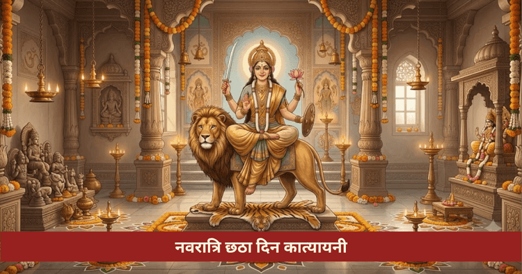 नवरात्रि छठा दिन कात्यायनी पूजा