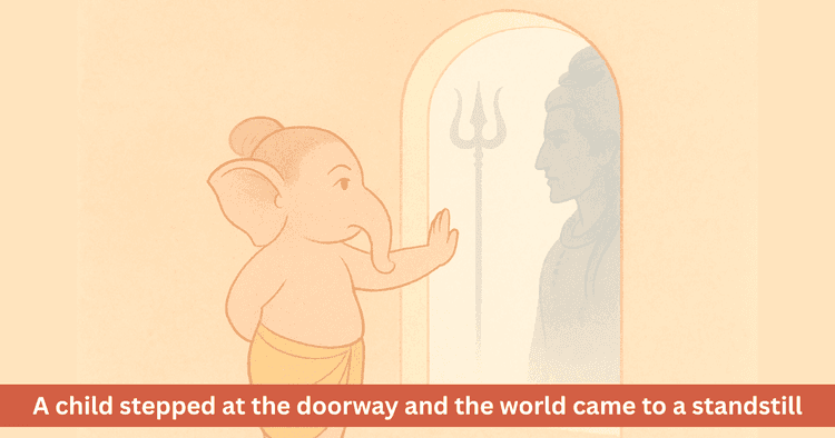 Ganesha at the door and the clear path to the remover of obstacles