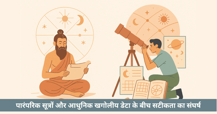 वाक्य सिद्धांत, दृक गणित और पंचांग गणना त्रुटि तुलना