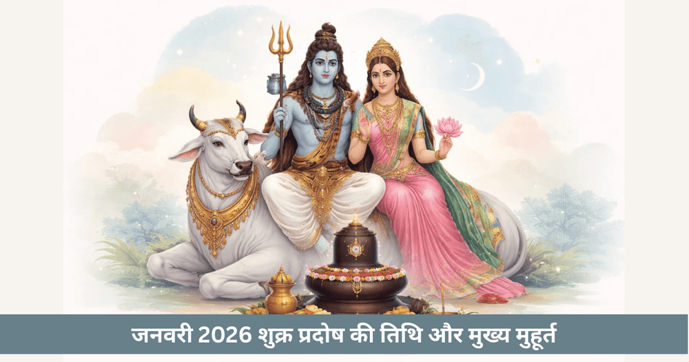 शुक्र प्रदोष जनवरी 2026: तिथि, मुख्य मुहूर्त और पूजा समय