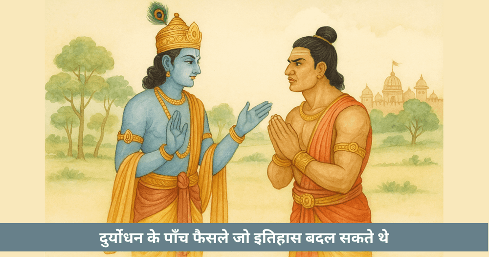 दुर्योधन के पाँच बड़े निर्णय: इतिहास बदलने के मौके