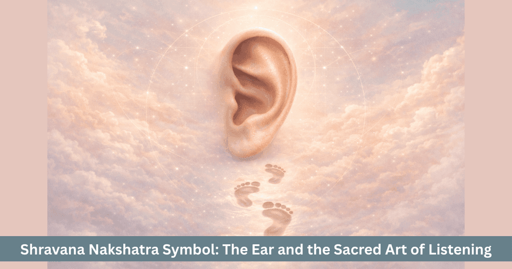 Shravana Nakshatra Ear Symbol Meaning, Three Footprints, Shruti and the Discipline of Listening
