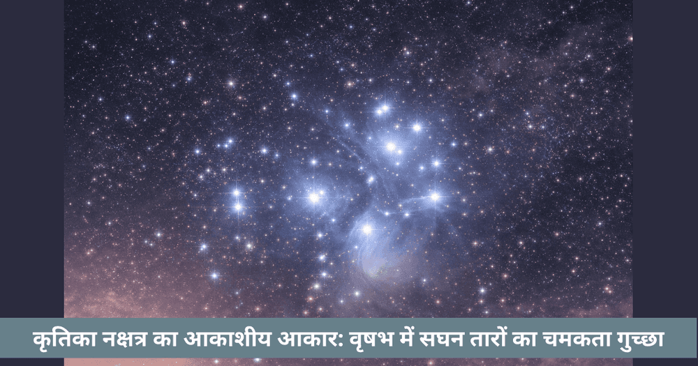 कृतिका नक्षत्र आकाशीय आकार: वृषभ में चमकता तारों का गुच्छा कैसे पहचानें