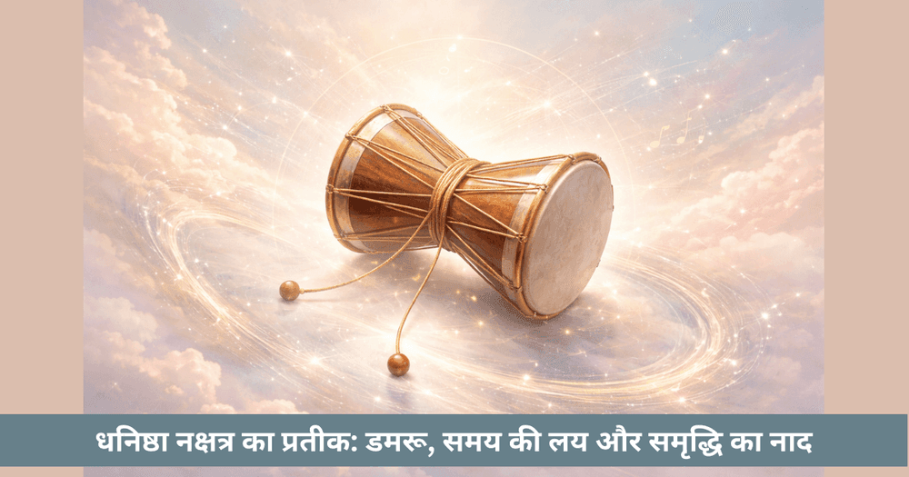 धनिष्ठा नक्षत्र डमरू प्रतीक अर्थ, अष्ट वसु, धन, यश और समय की लय