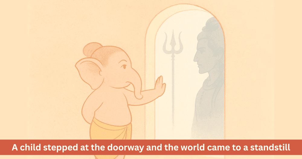 Ganesha at the door and the clear path to the remover of obstacles