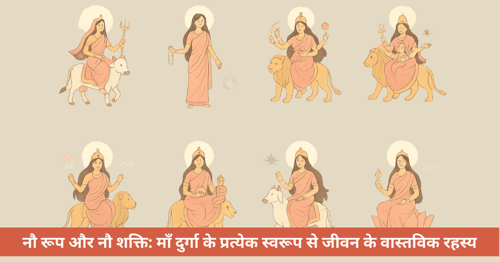 नौ शक्तियाँ, जीवन के रहस्य: माँ दुर्गा के रूपों से सीखें संतुलन और शक्ति