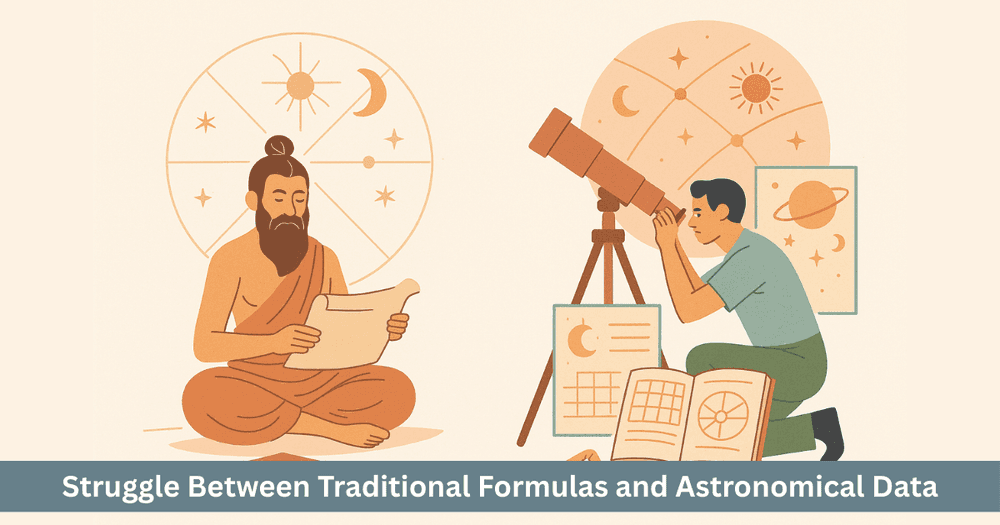 Vakya Siddhanta, Drik Ganita and Panchang Calculation Error Comparison