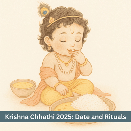 When is Krishna Chhathi 2025 and why is Kadhi-Chawal offered to Lord Krishna?