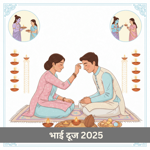 भाई दूज 2025 : तिथि, महत्व और पूजा विधि