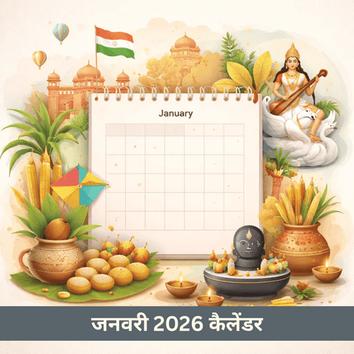 जनवरी 2026 कैलेंडर: त्यौहार, व्रत और छुट्टियाँ