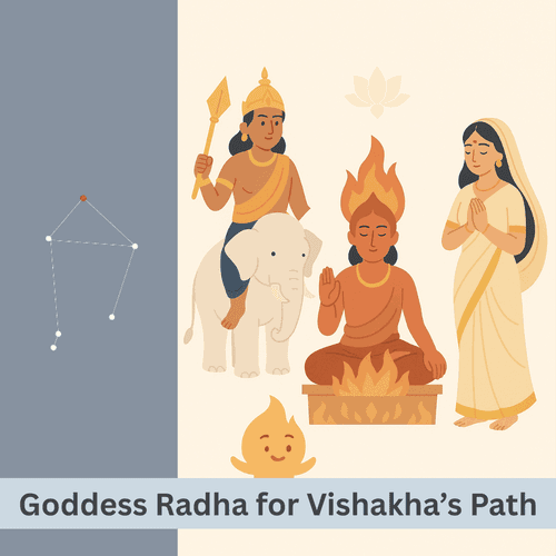 How Does Divine Love and Worldly Ambition Interact in Vishakha Nakshatra?