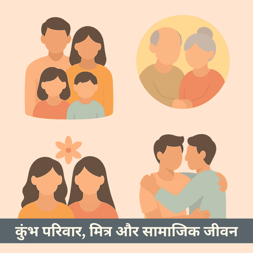 कुंभ राशि परिवार, मित्र और सामाजिक जीवन